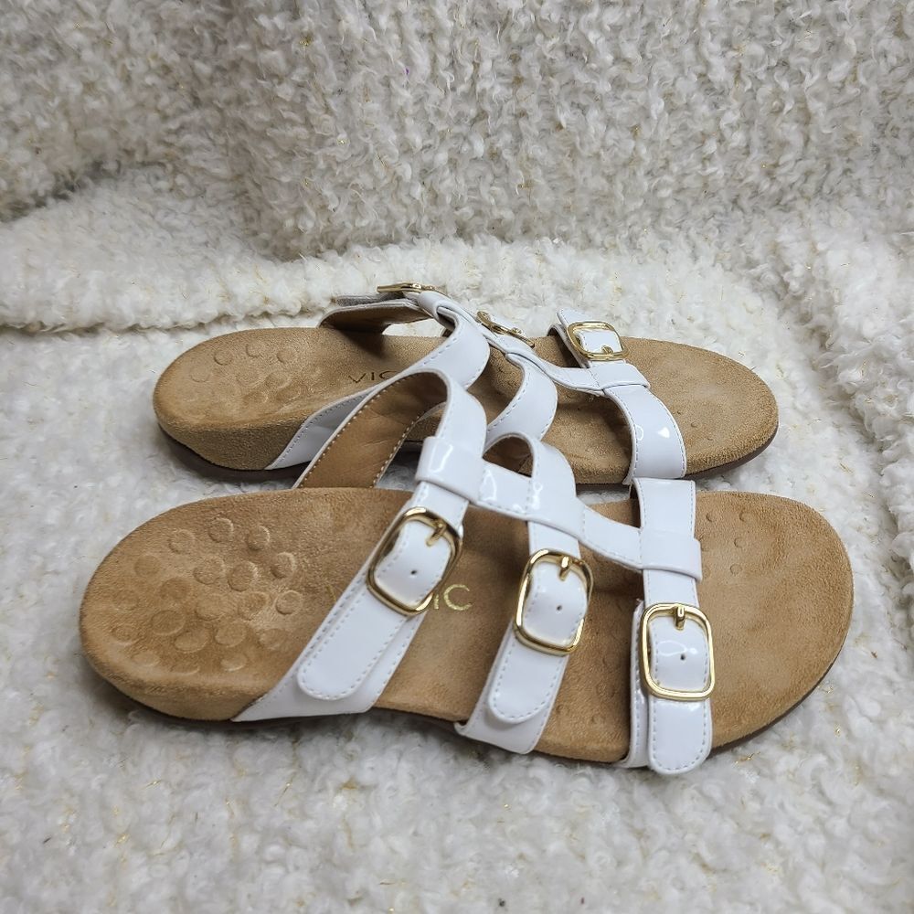 Vionic Misa TVW5135 Leather Buckle Slide Sandals sz 6